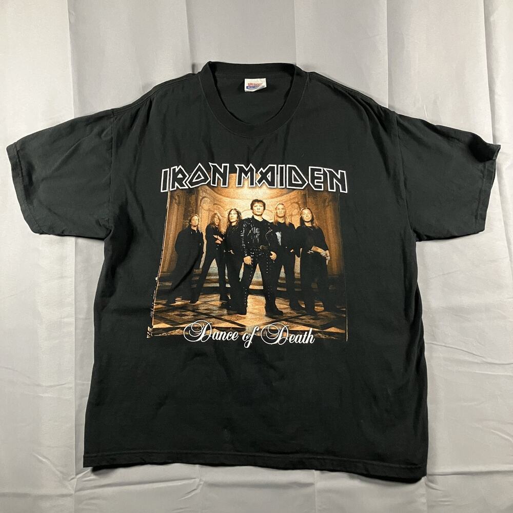 VTG Iron Maiden Shirt Mens Large Dance of Death Double Sided Print 2003 2004